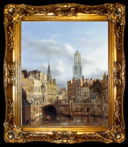 framed  unknow artist European city landscape, street landsacpe, construction, frontstore, building and architecture. 141, ta009-2
